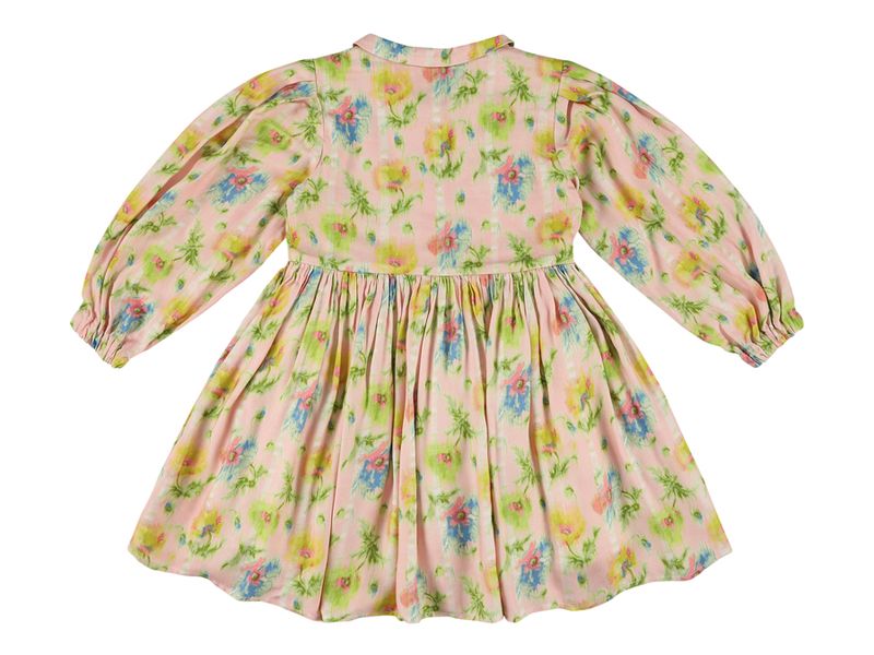Morley Robin GIrls Dress with Pleats Rose