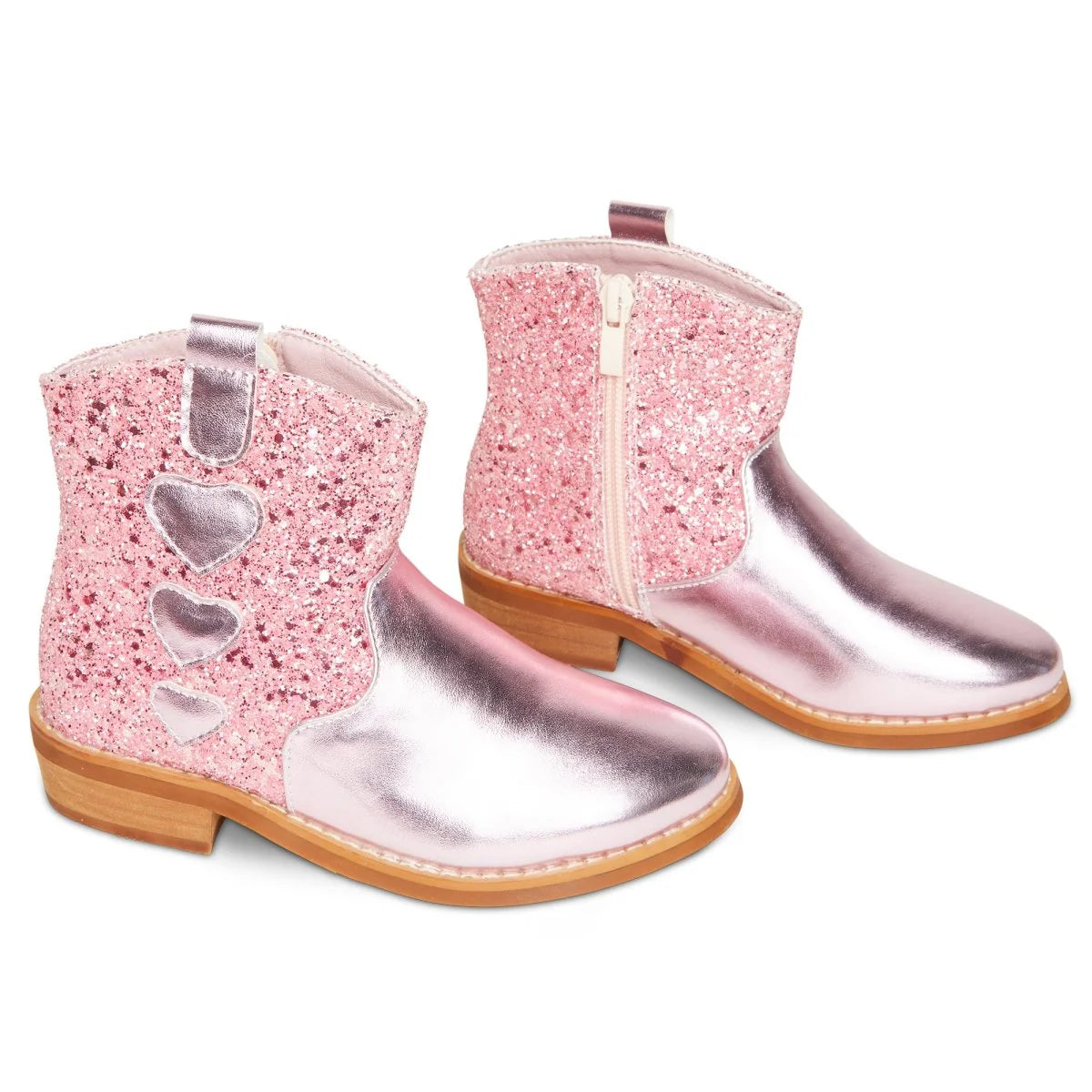 Mini Dreamers Girls Georgia Glitter Heart Boots
