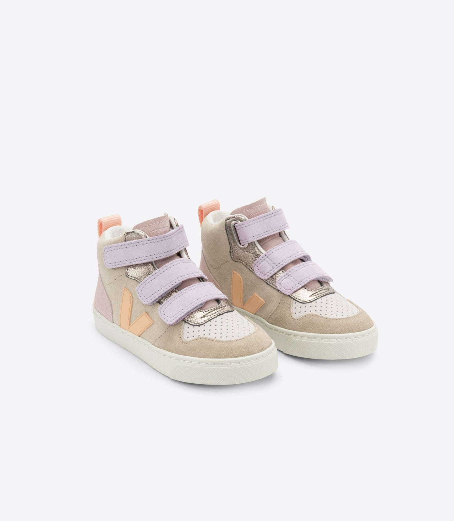 Veja Small V-10 Mid Suede Multi Almond Peach