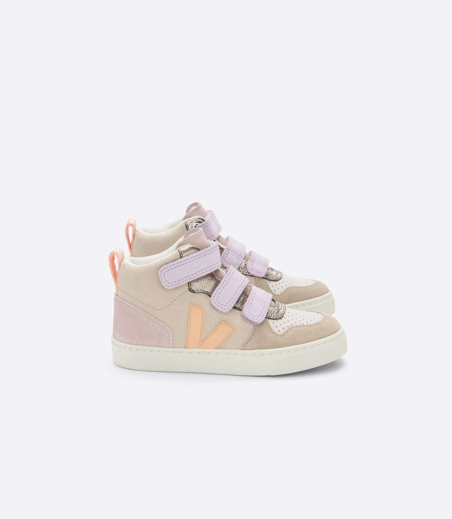 Veja Small V-10 Mid Suede Multi Almond Peach