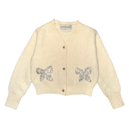 Mini Dreamers Joelle Bow Cardigan - Ivory