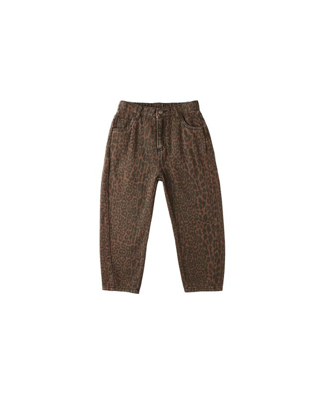 Rylee + Cru Barrel Pant Leopard