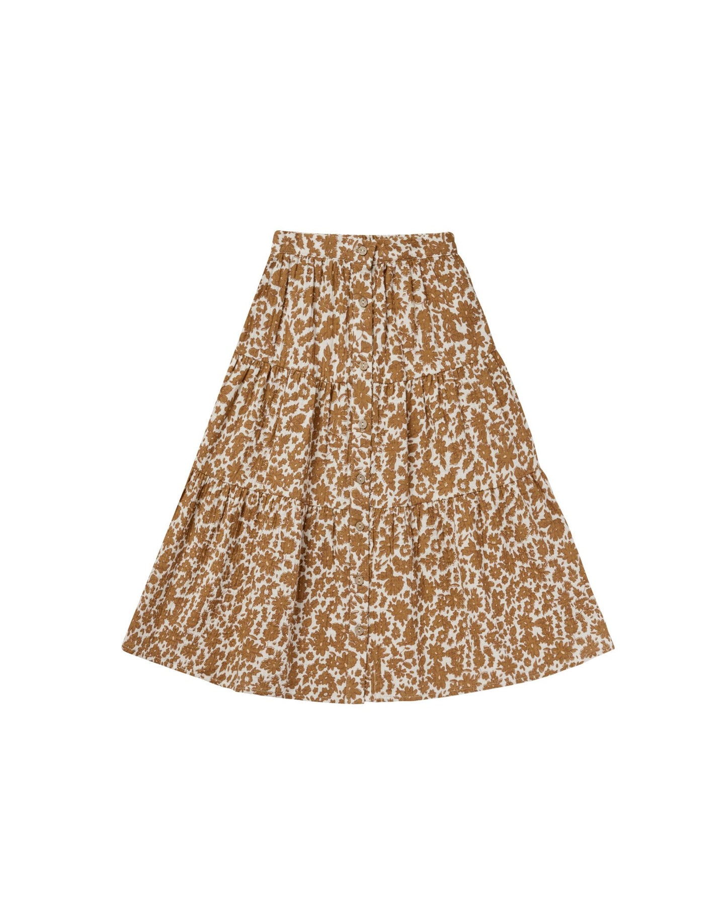 Rylee + Cru Joelle Skirt Gold Gardens