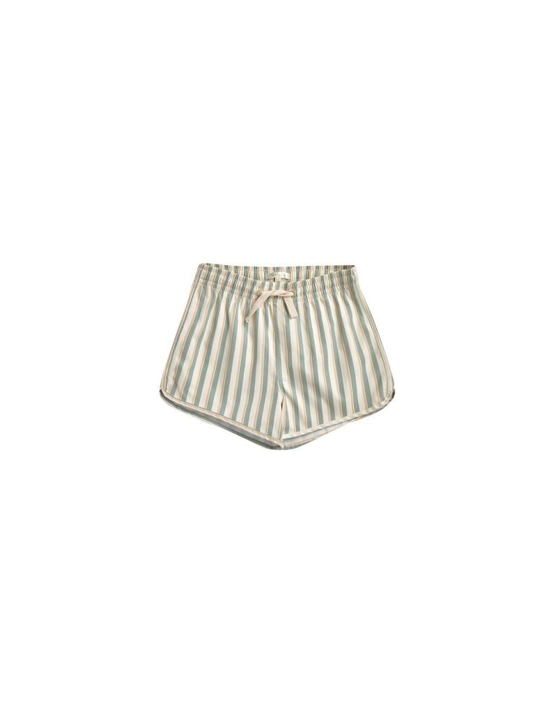 Rylee + Cru Swim Trunk in Aqua Stripe