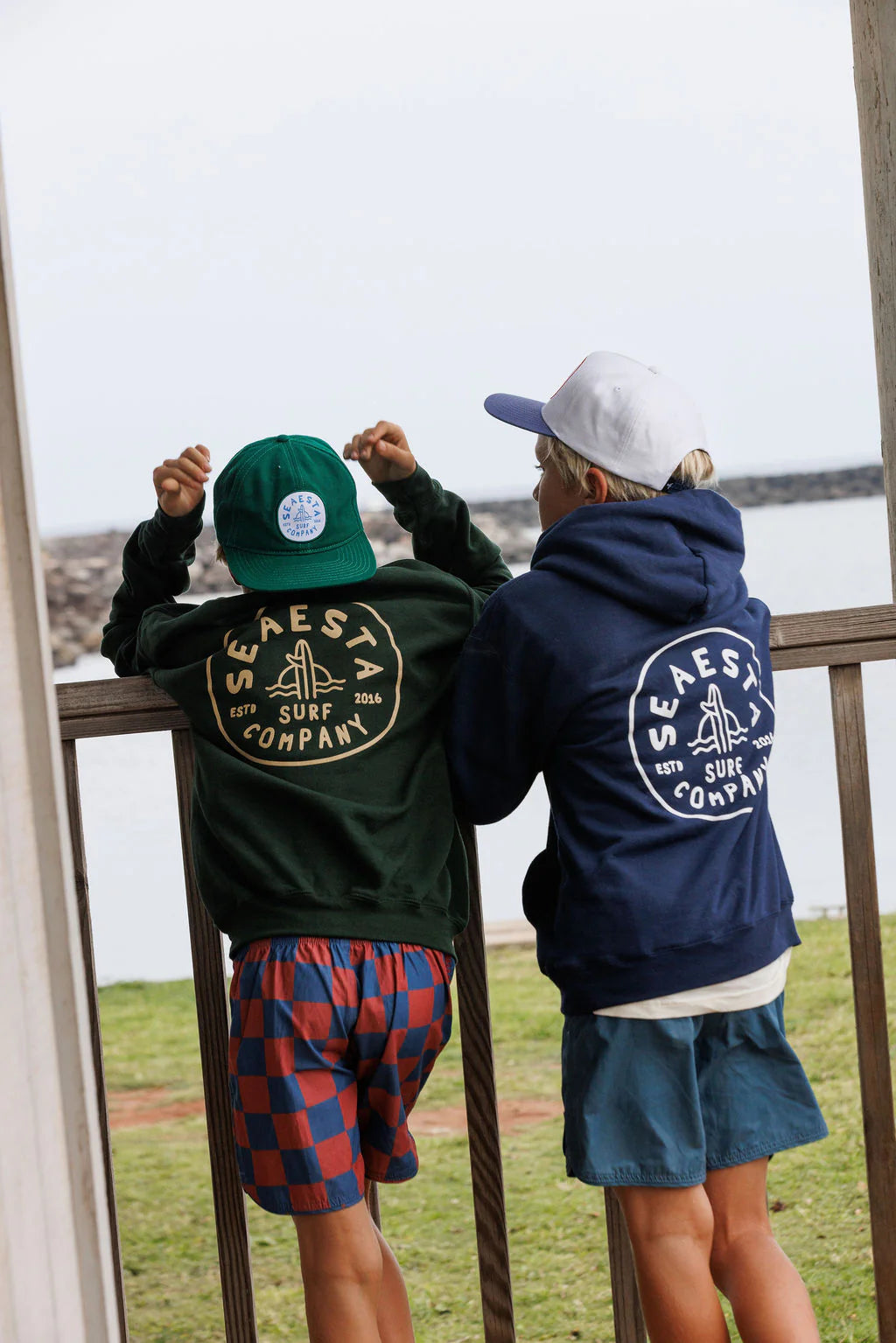 Seaesta Surf Shoreline Patch Snapback Hat - Forest