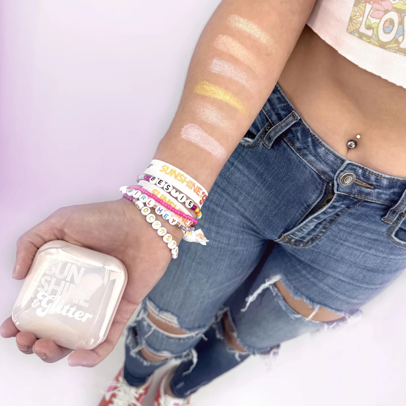 Sunshine and Glitter Sunshine & Glitter Highlighter Shimmer Compact