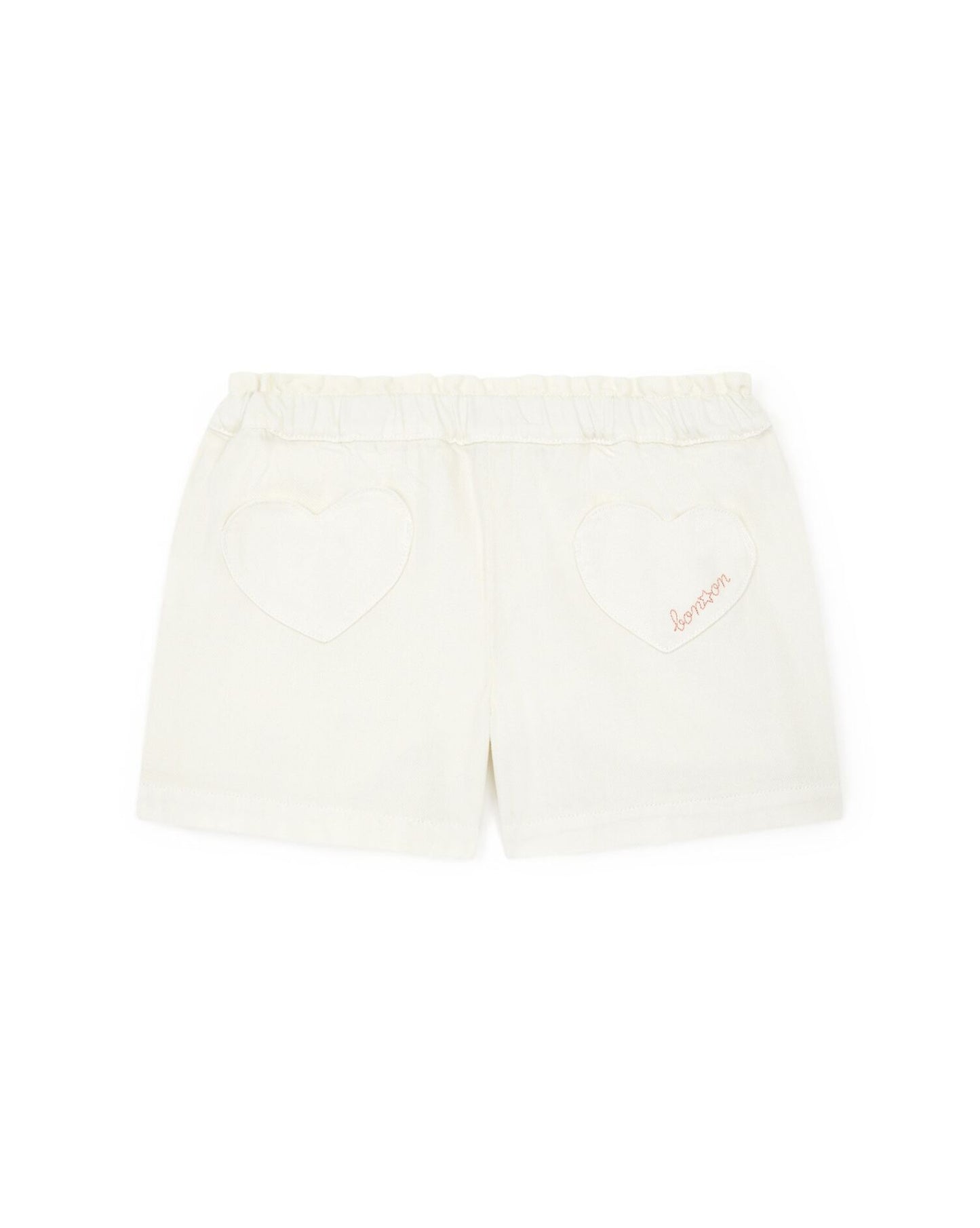 Bonton Heart Shorts in Cream