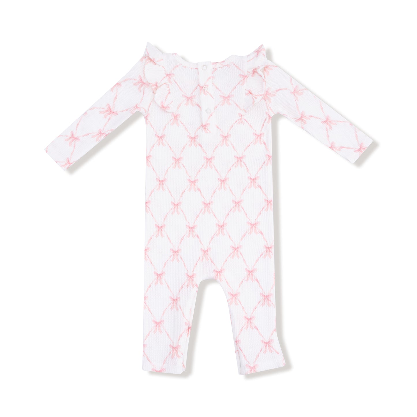 Angel Dear LS Ruffle Romper Ribbon Bow Trellis