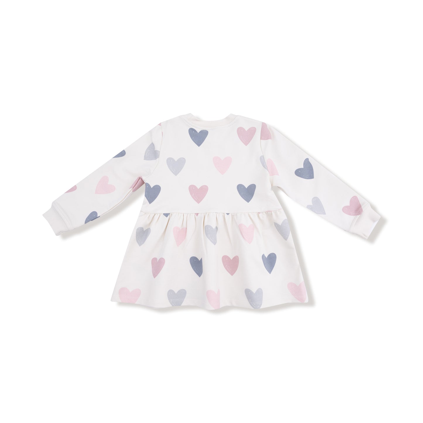 Angel Dear Drop Waist Dress Hearts French Terry