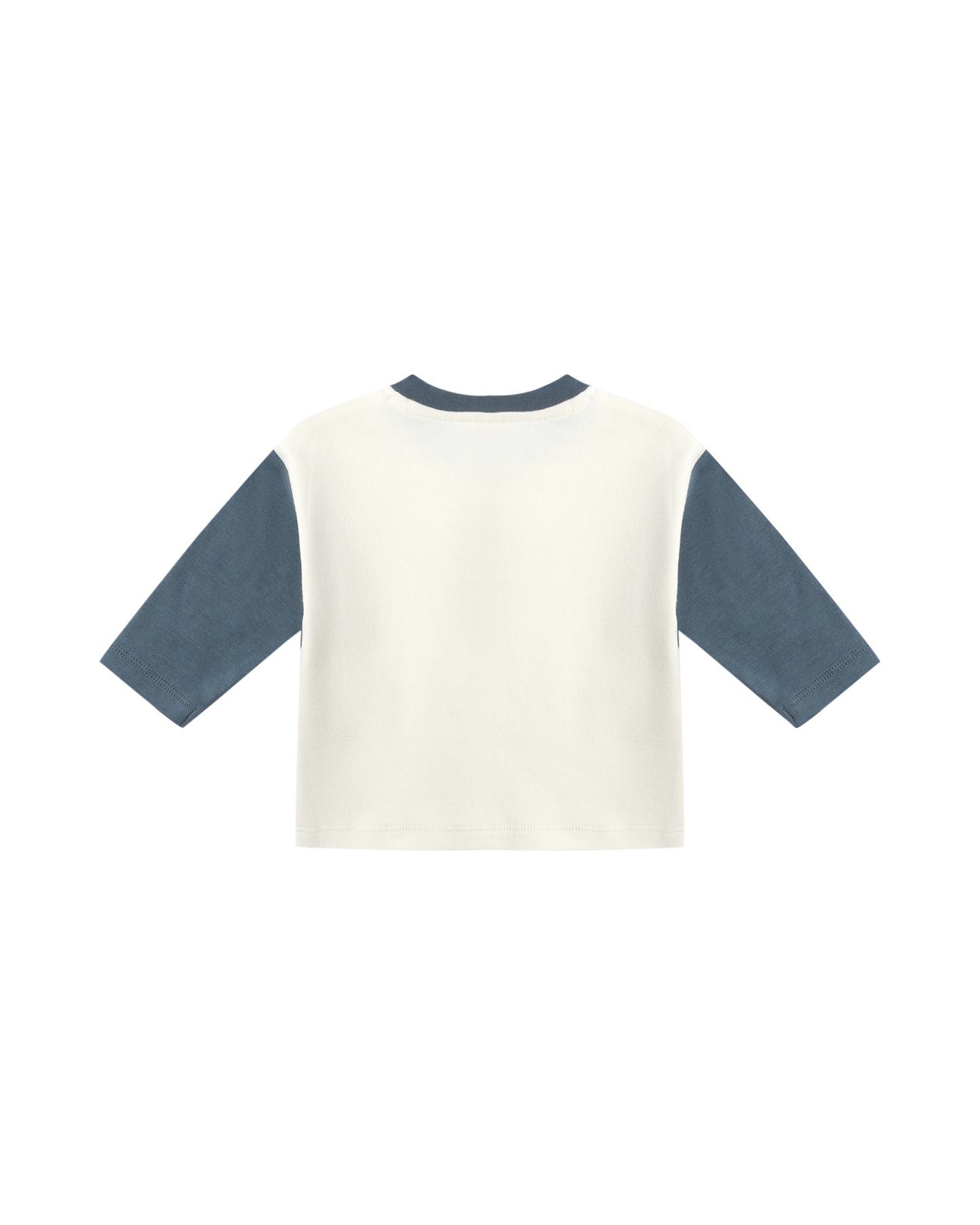 Quincy Mae Long Sleeve Henley Tee Ocean