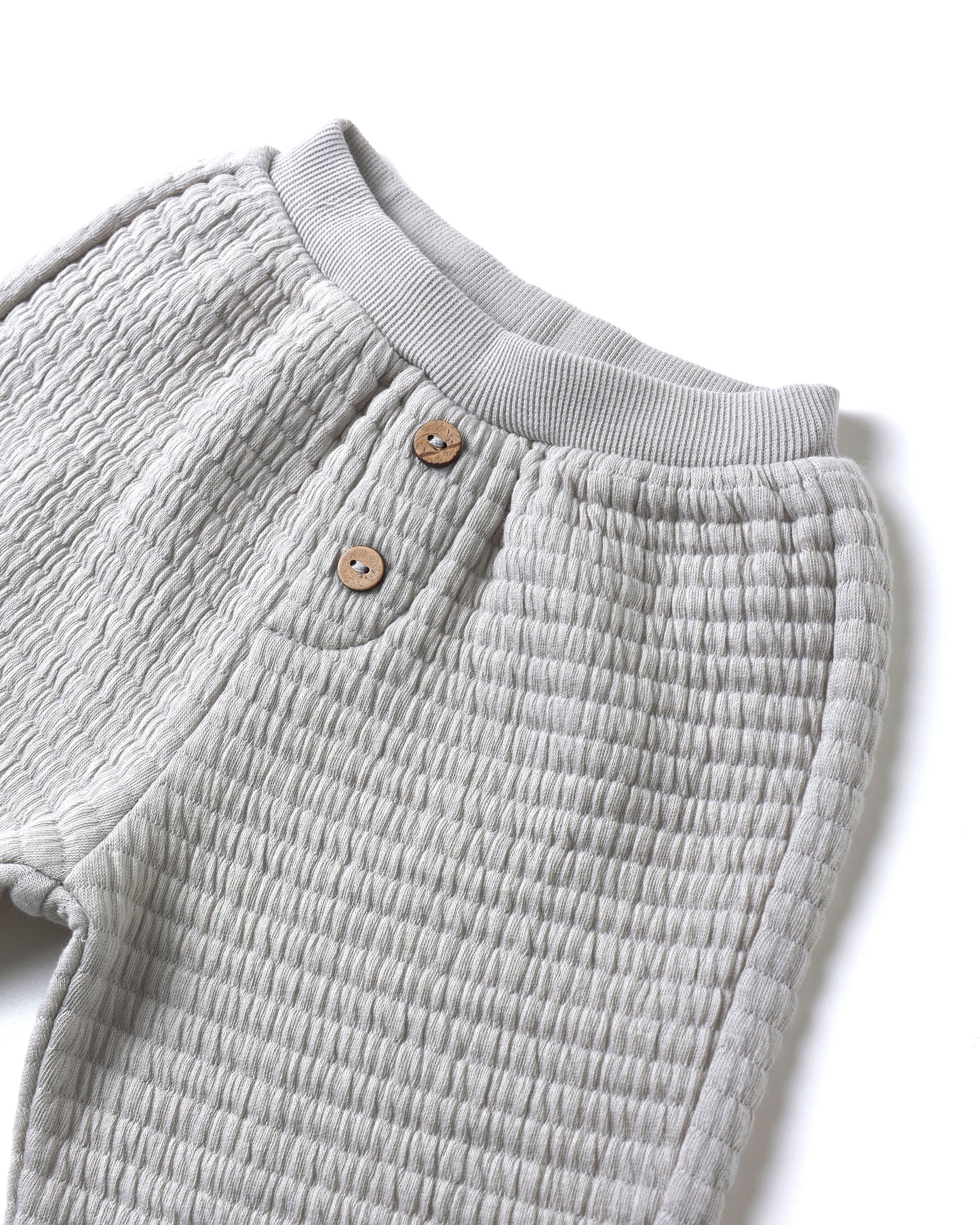 Quincy Mae Textured Sweat Set Frost