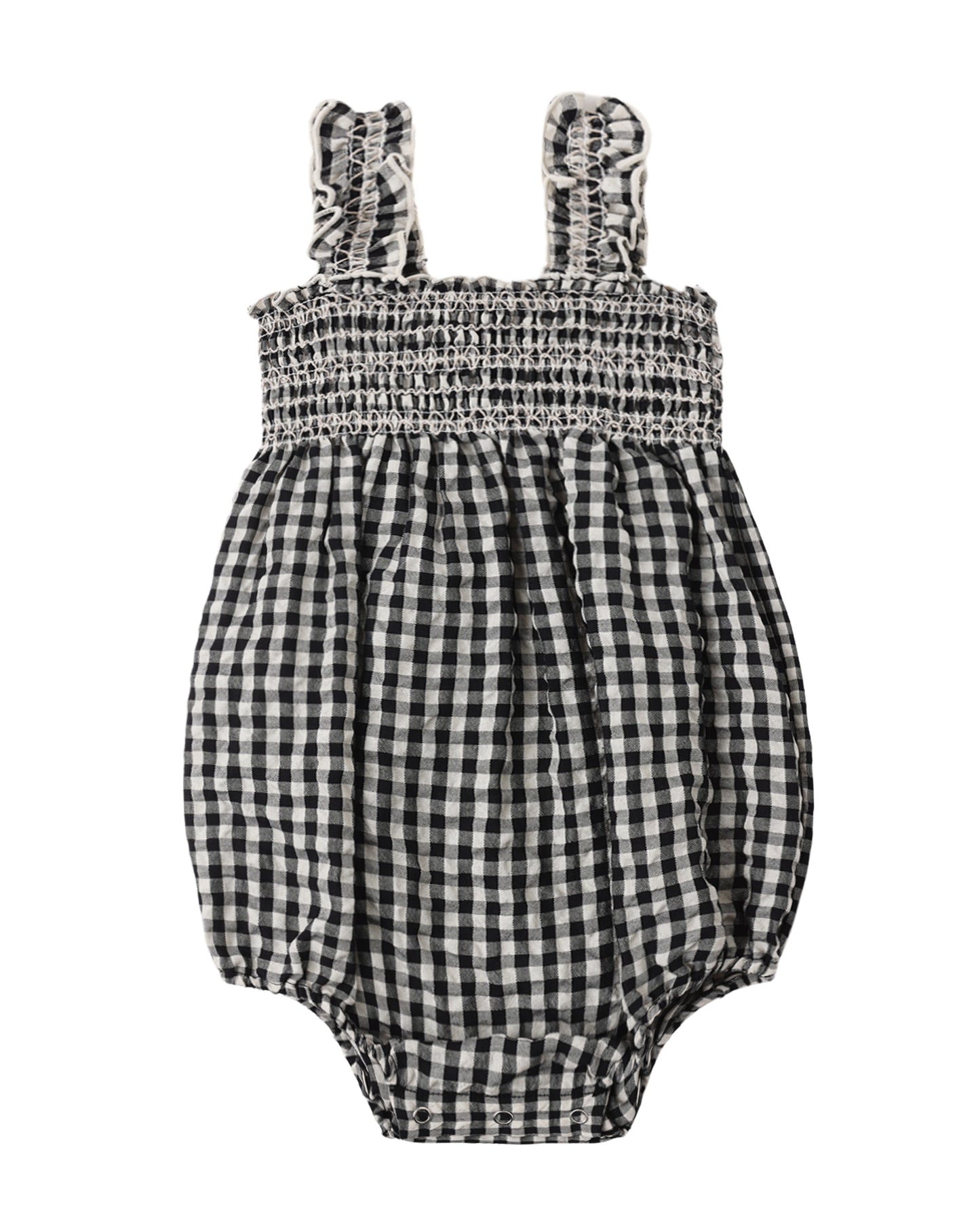 Rylee + Cru Julia Romper Black Check