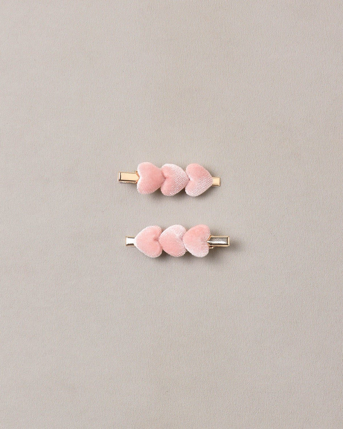 Noralee Velvet Heart Clips Rose