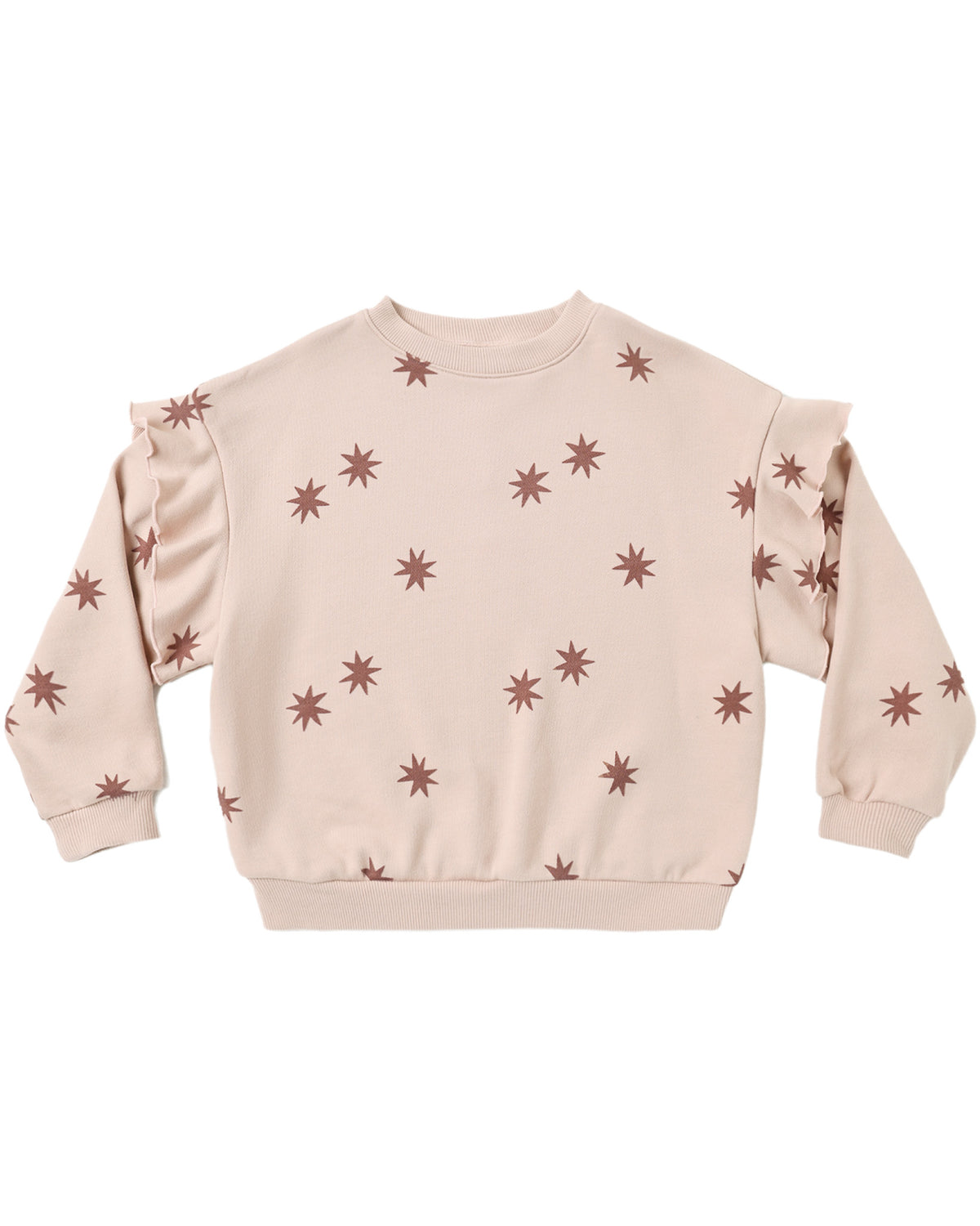 Rylee + Cru Ruffle Sweatshirt Clay Stars