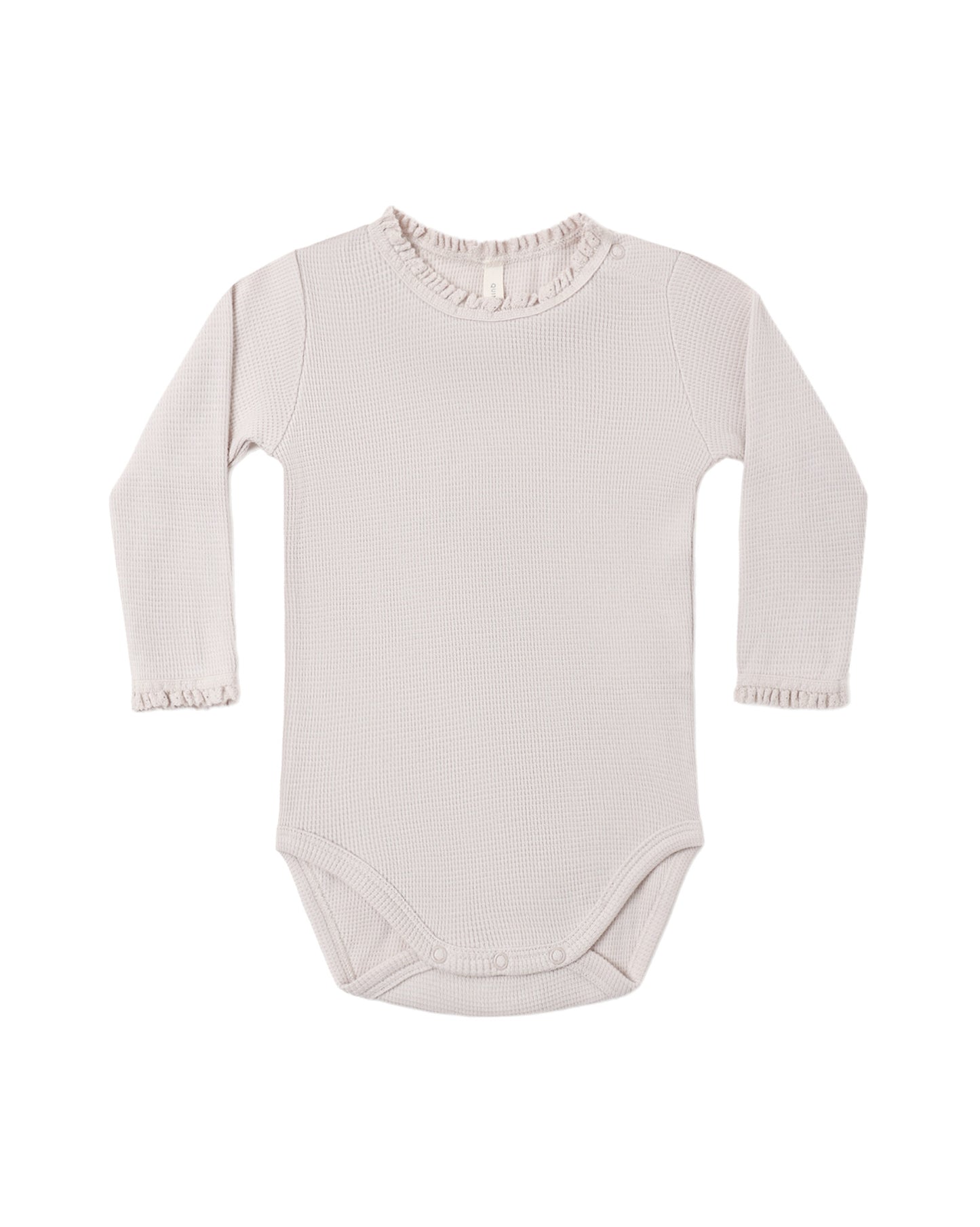 Quincy Mae Waffle Long Sleeve Bodysuit Lilac Mist