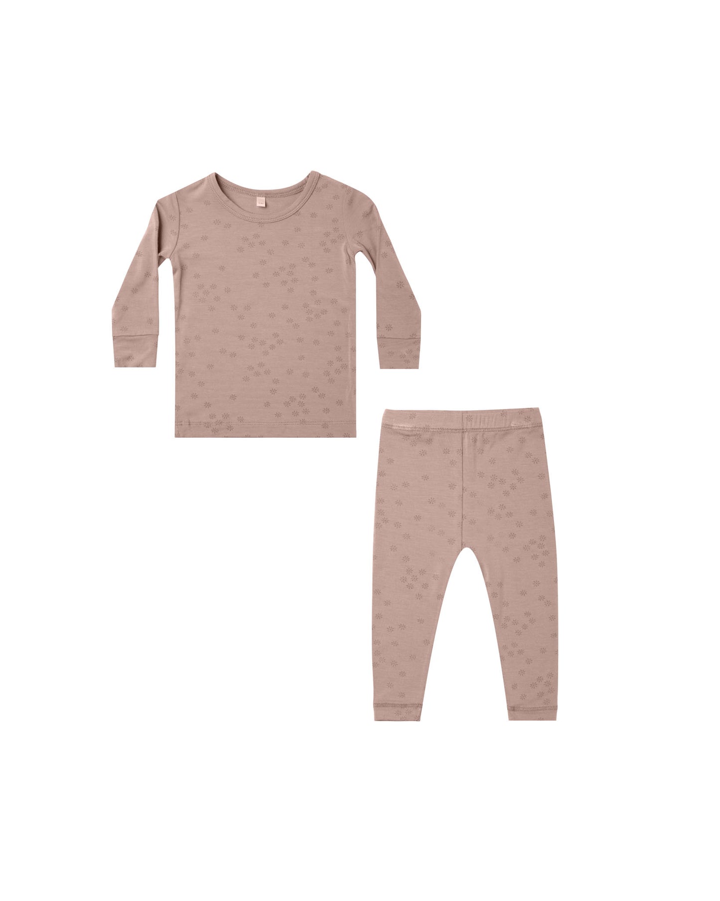 Quincy Mae Bamboo Pajama Set Mauve Bloom