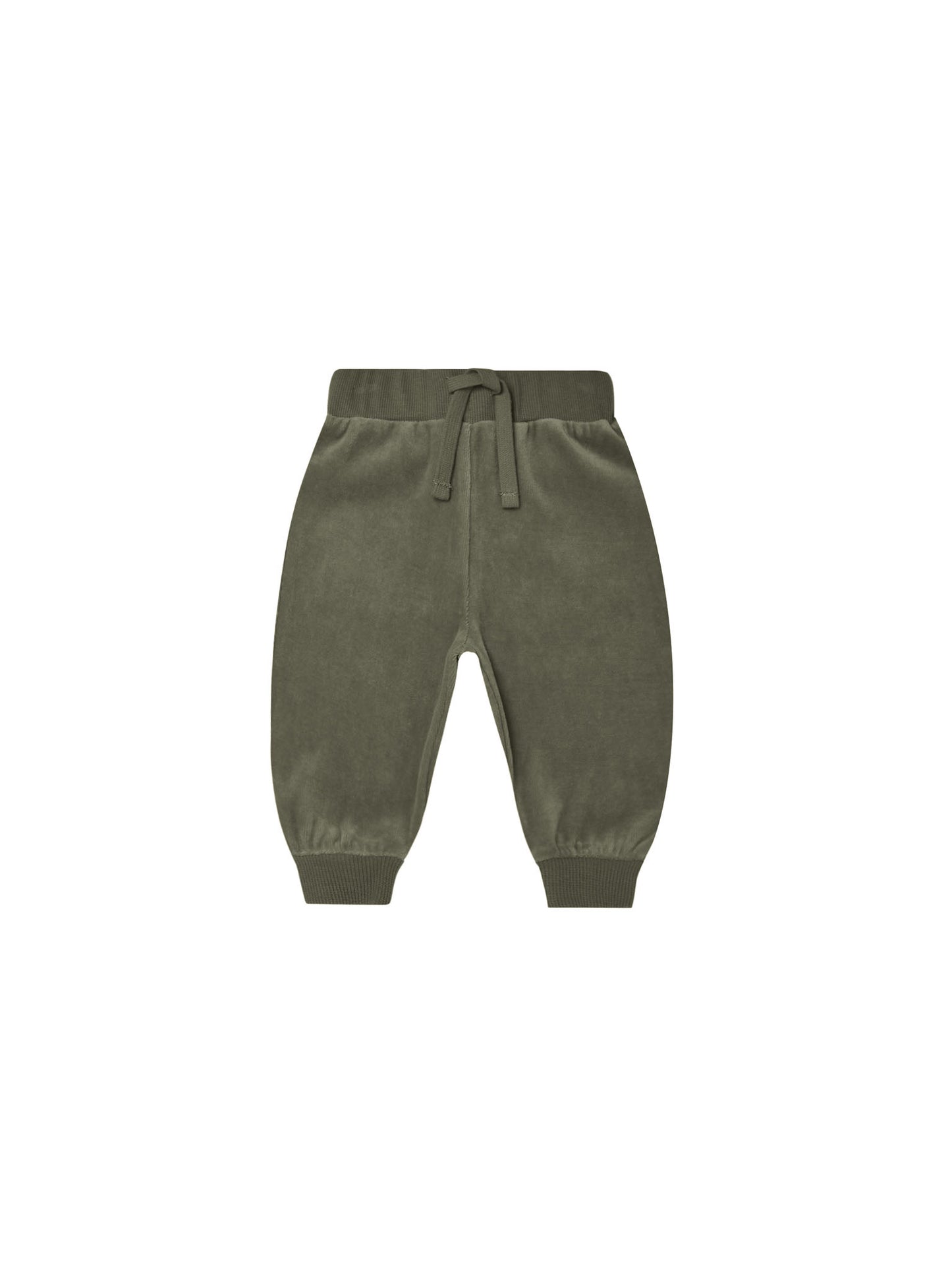 Quincy Mae Velour Relaxed Sweatpant Forest