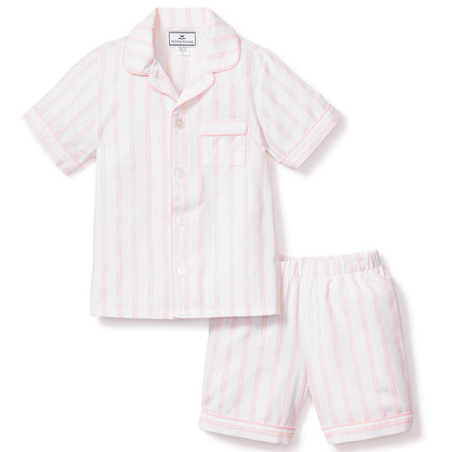 Petite Plume Children's Pink and White Stripe Short Set