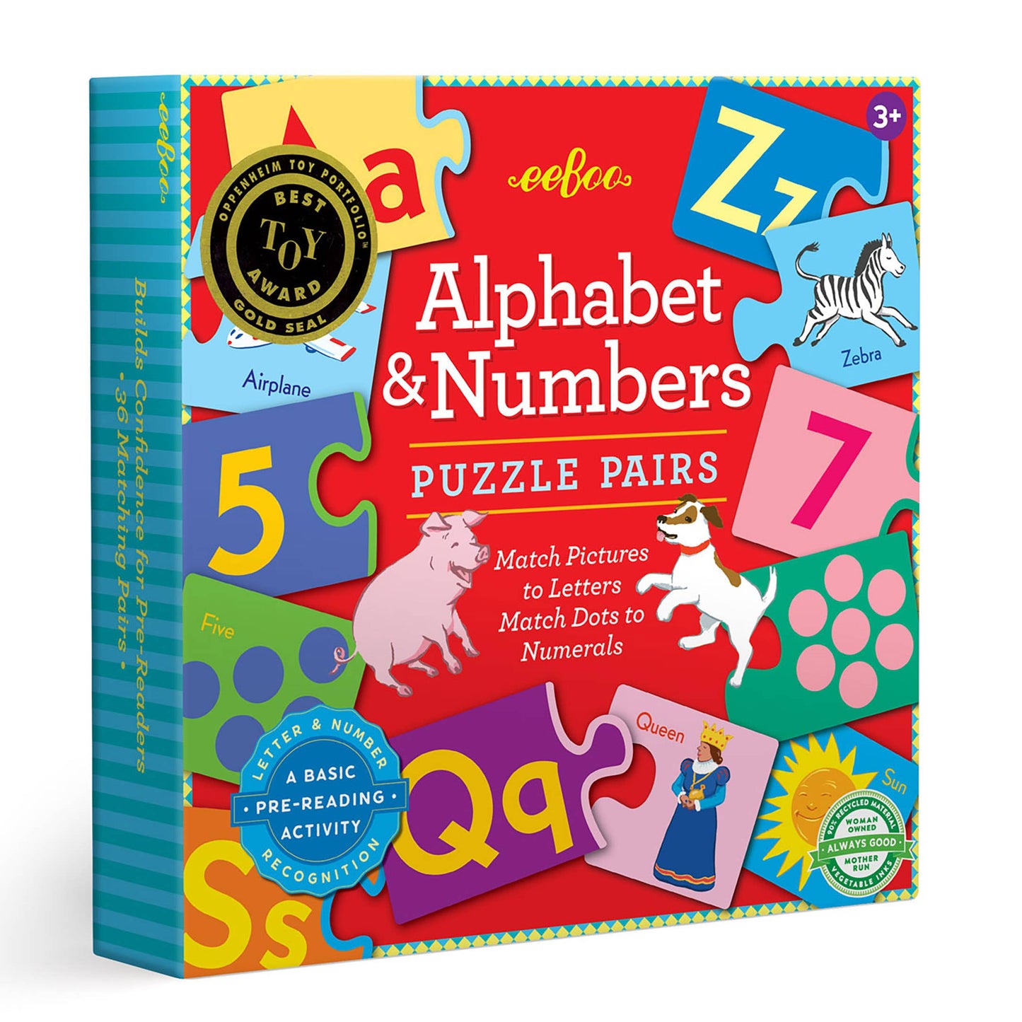 eeBoo - Alphabet & Numbers Puzzle Pairs