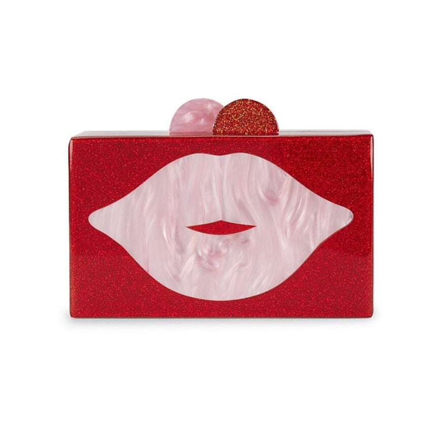 Bari Lynn Acrylic Lips Box Bag