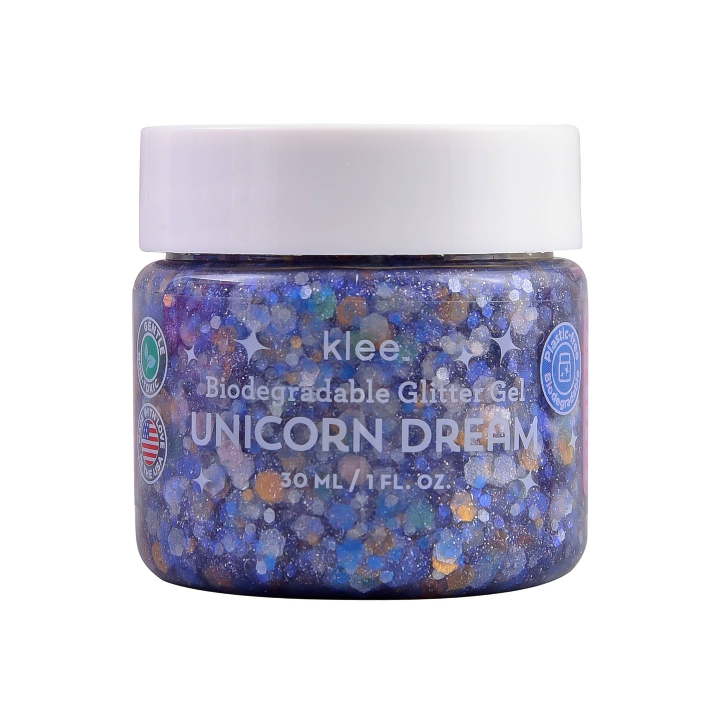 Klee Naturals - Unicorn Dream - Klee Biodegradable Glitter Gel, 1 oz