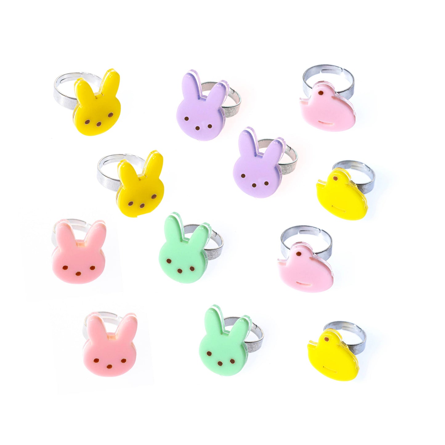 Lilies & Roses Pastel Bunnies & Chicks Rings