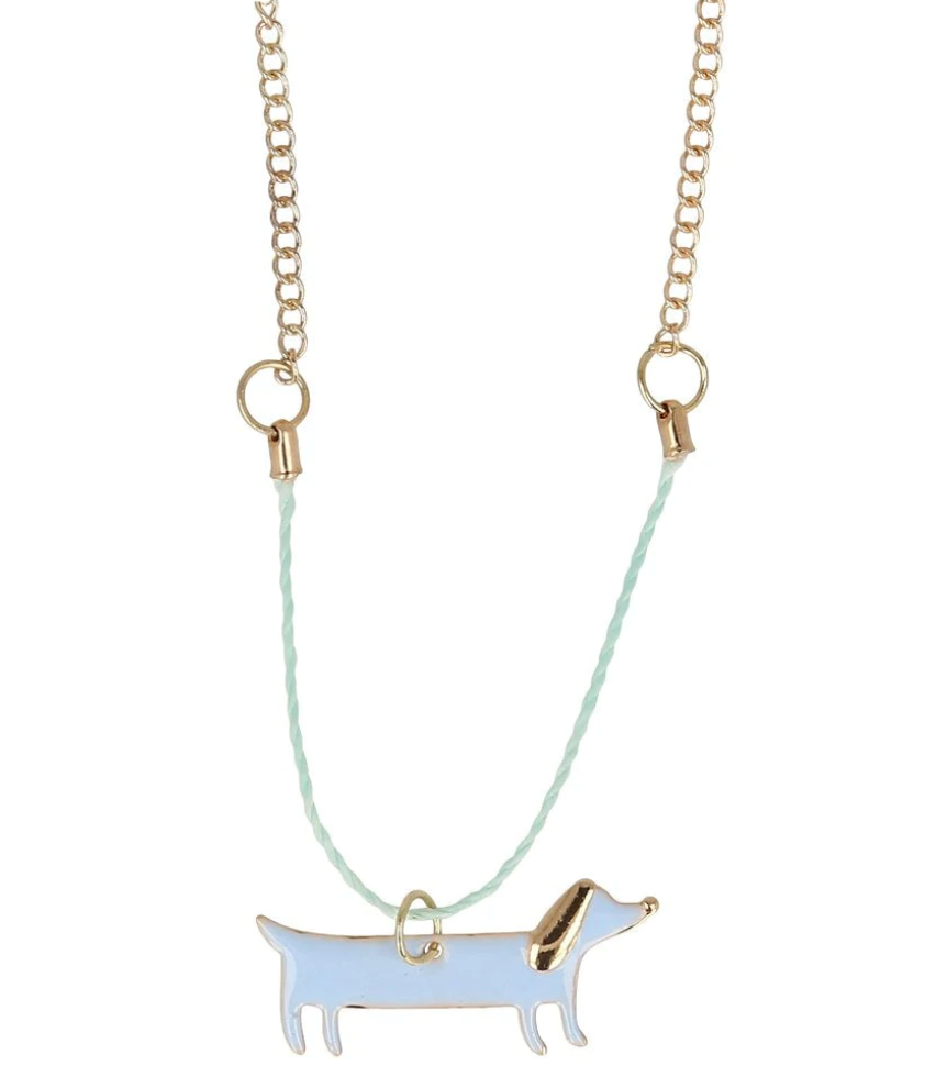 Meri Meri Enamel Sausage Dog necklace