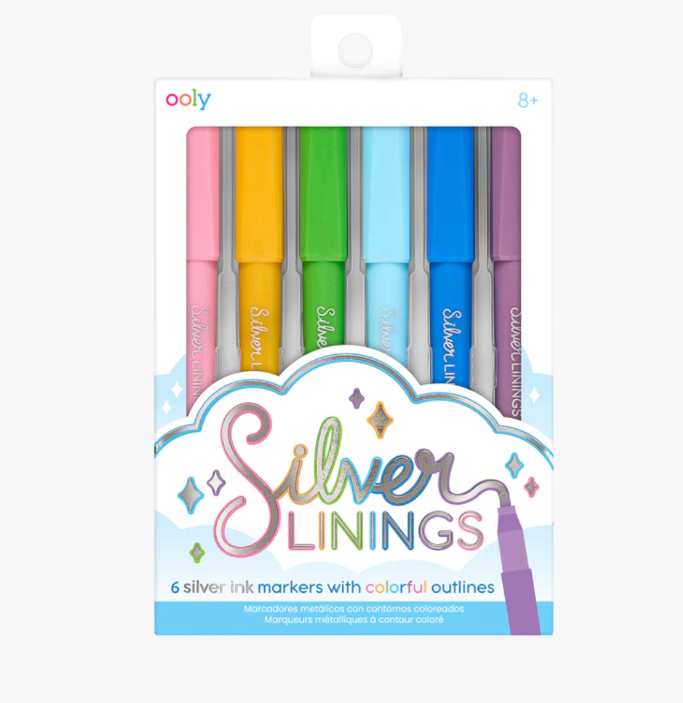 OOLY - Silver Linings Outline Markers - Set of 6