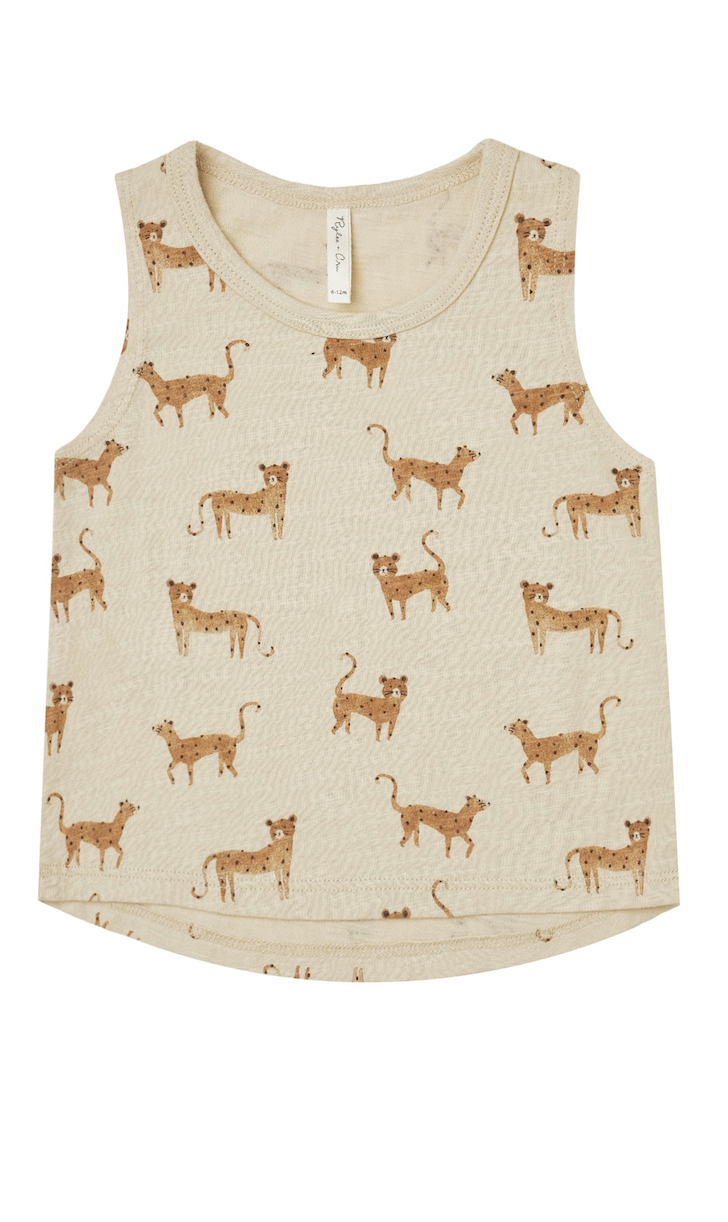 Rylee + Cru Muscle Tank - Leopard