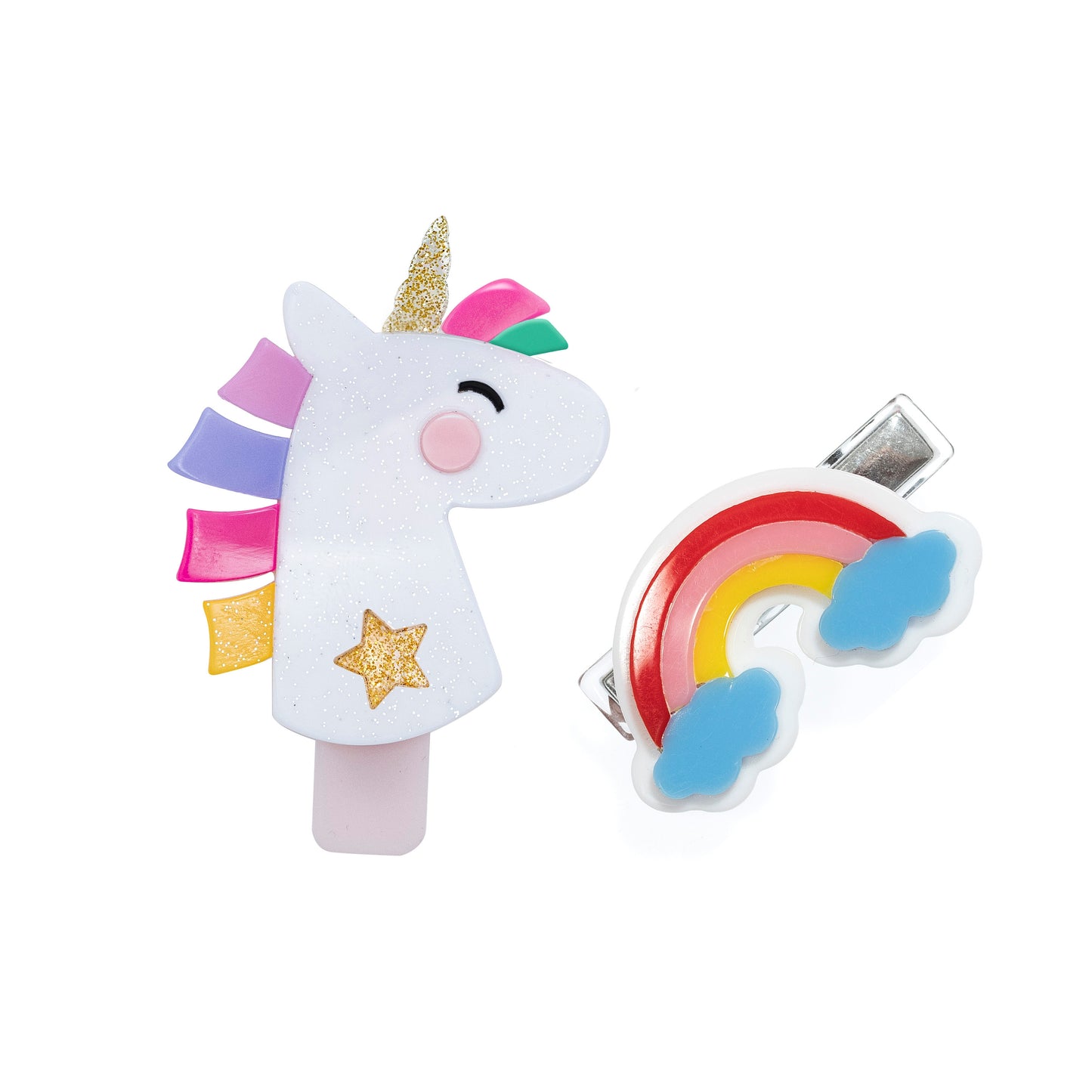 Lilies & Roses Unicorn and Rainbow Alligator Clips