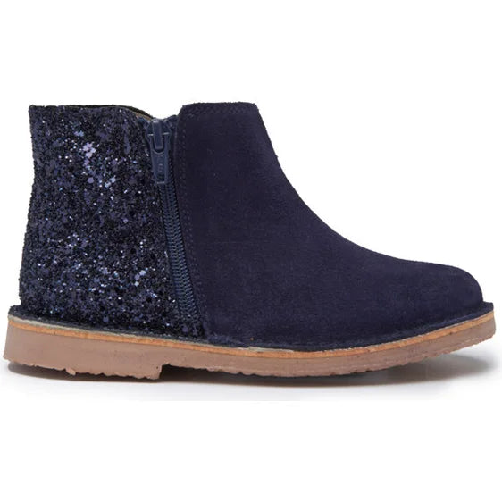 Childrenchic Suede Chelsea Glitter Boots