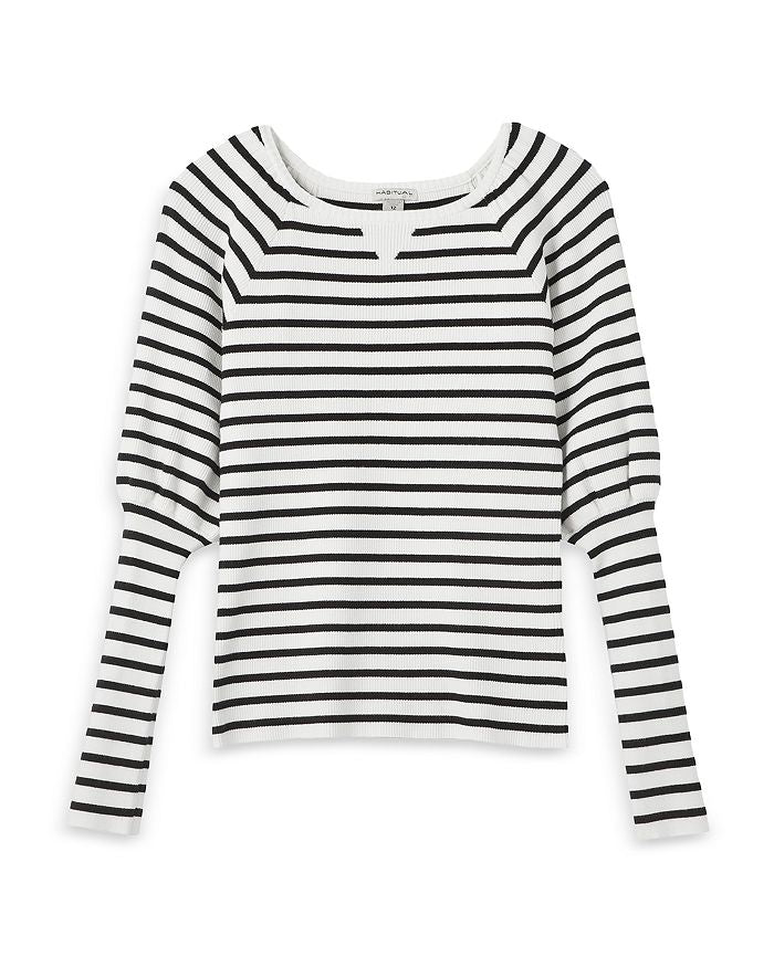 Habitual Girl Lily Puff Sleeve Knit Top