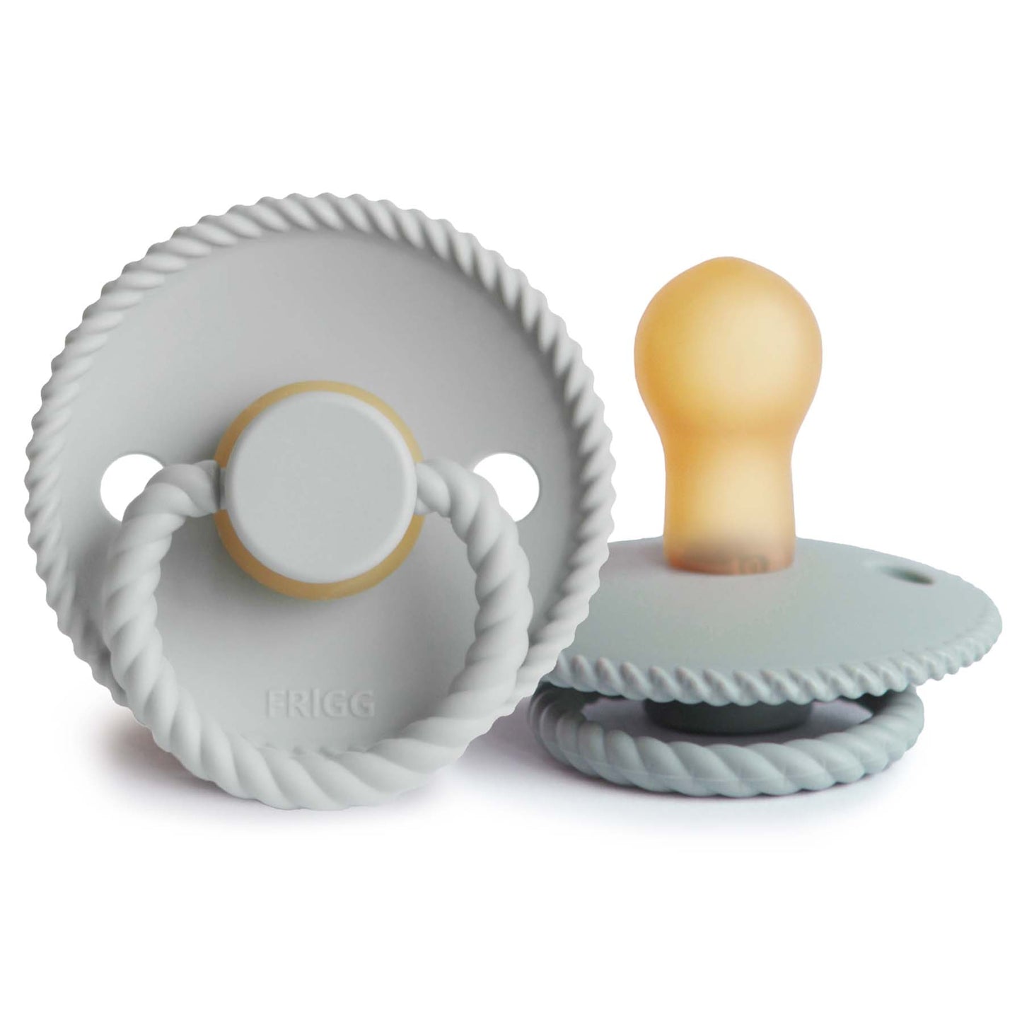 Mushie Frigg Rope Natural Rubber Baby Pacifier - 2 pack