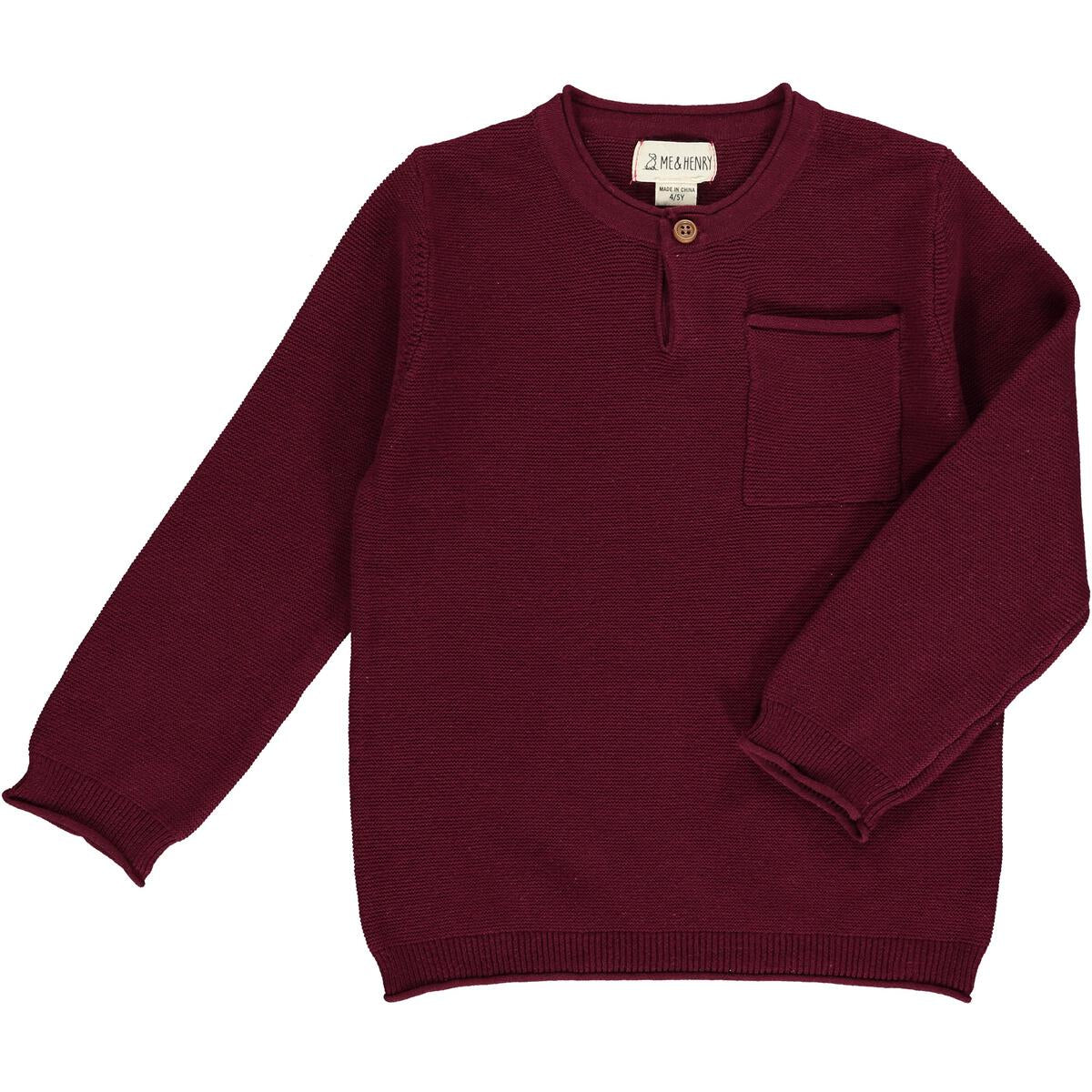 Me & Henry Dayton Sweater Burgundy