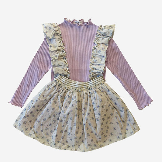 Petite Hailey Frill Top Skirt Set - Purple