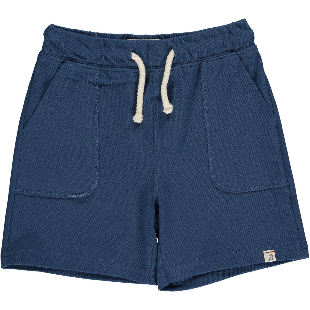 Me & Henry Timothy Pique Shorts in Navy