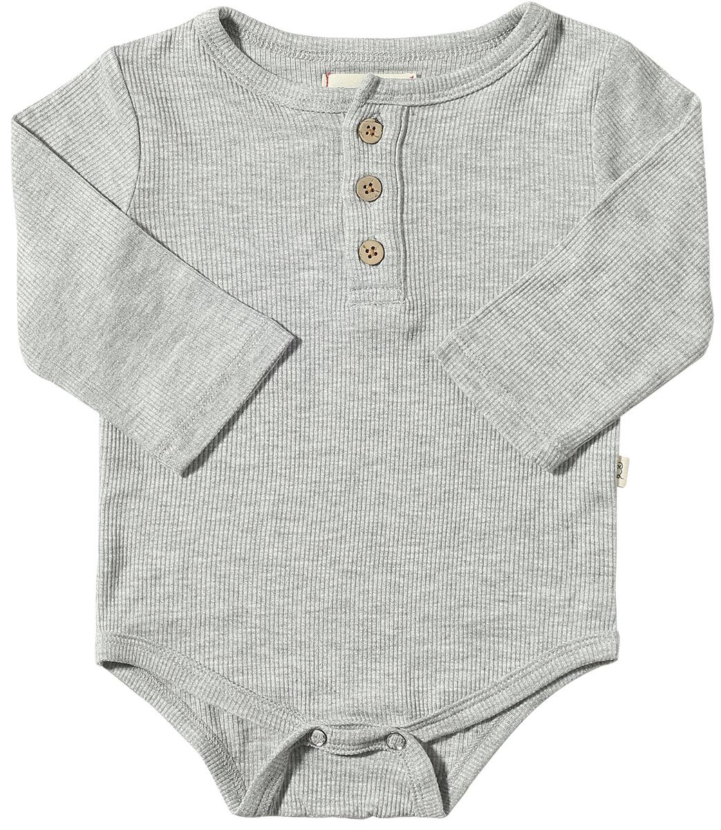 Me & Henry Aynor Rib Onesie Grey