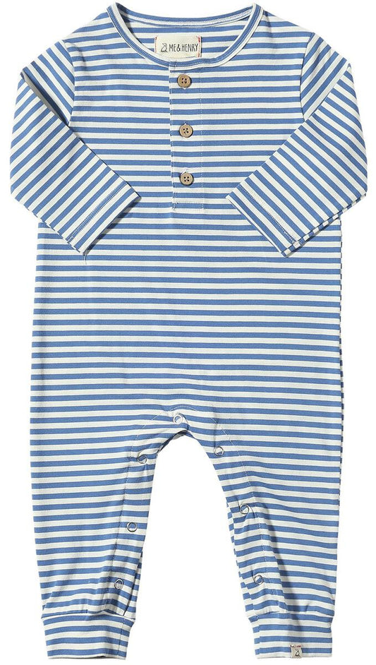 Me & Henry Mason Romper Royal/White Stripe