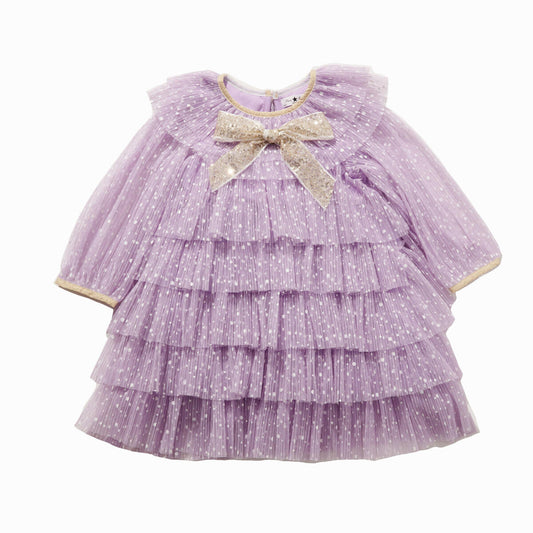 Petite Hailey Karin Layered Dress Purple