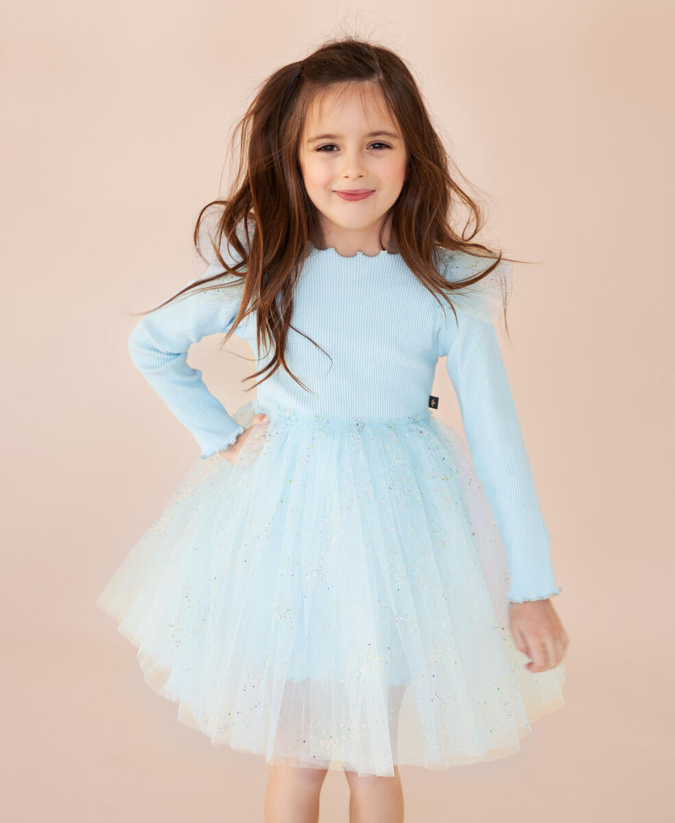 Petite Hailey Mila Jewel Tutu Dress Sky Blue