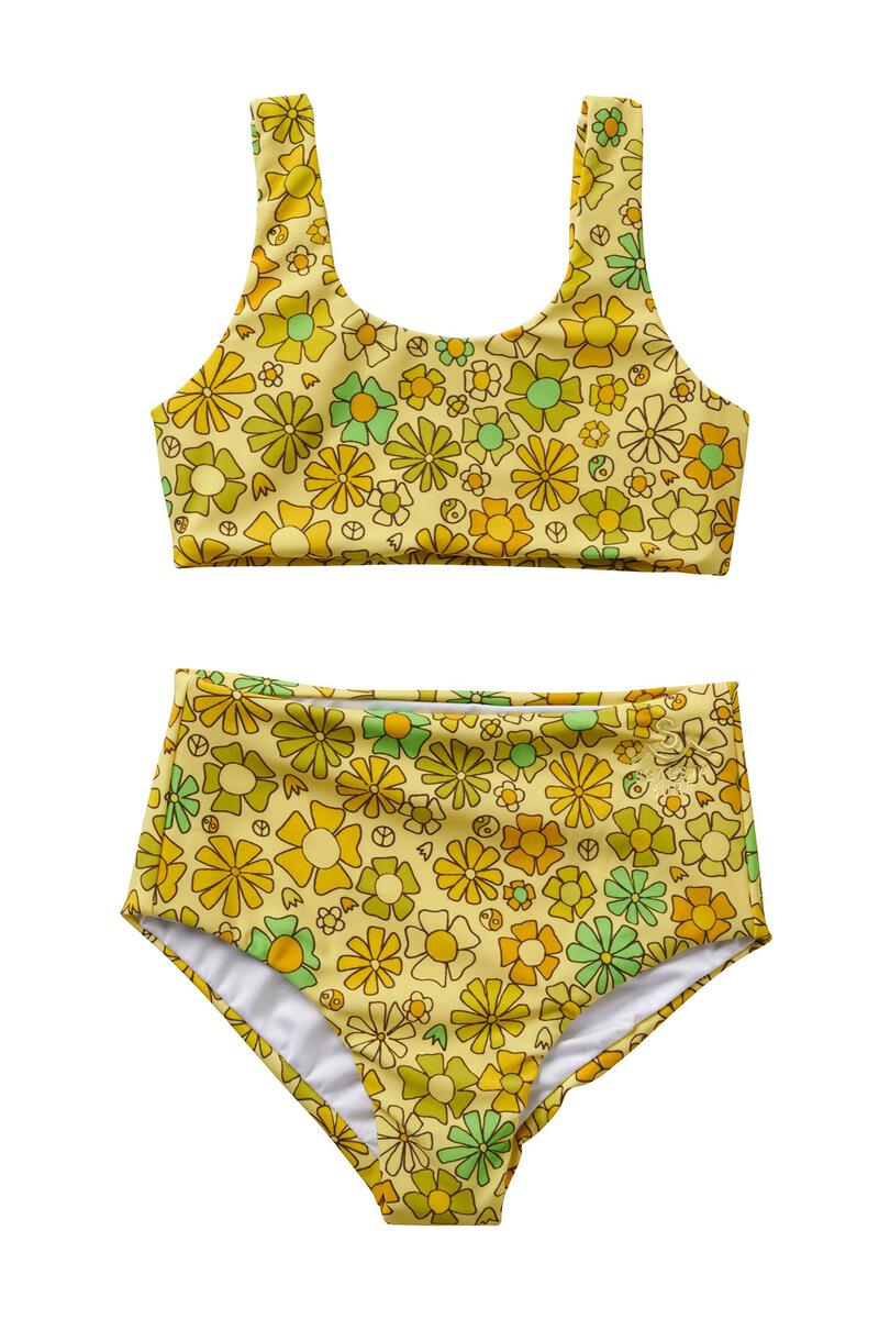 Surfy Birdy x Seaesta Surf Surfy 60s Chartreuse Two Piece Swimsuit