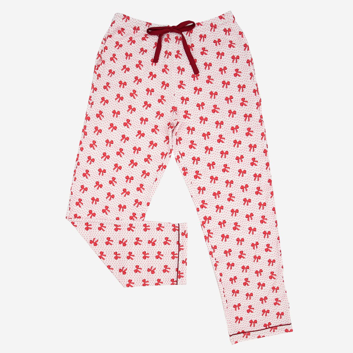 Petite Hailey Bamboo Adult PJs Set Pink Bow
