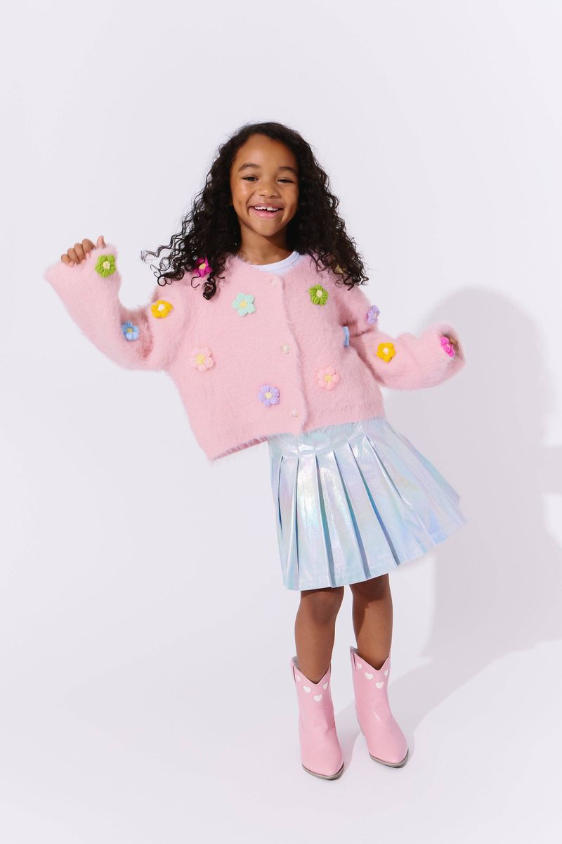Lola and the Boys Hologram Shimmer Skirt