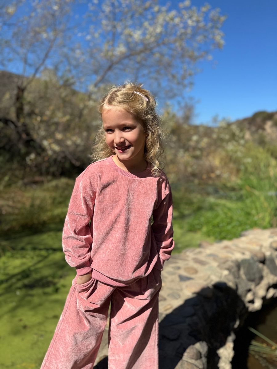 Vignette Maeve Sweatshirt Rose Velour