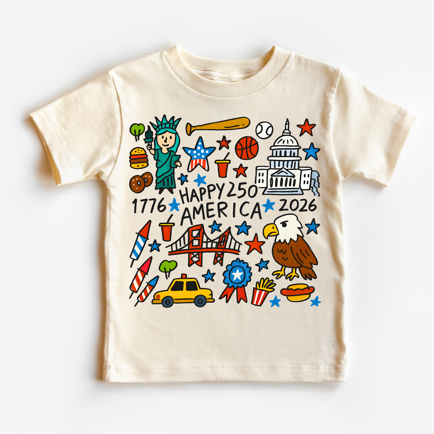 Madi Moosh - Happy 250 America Kids Shirt
