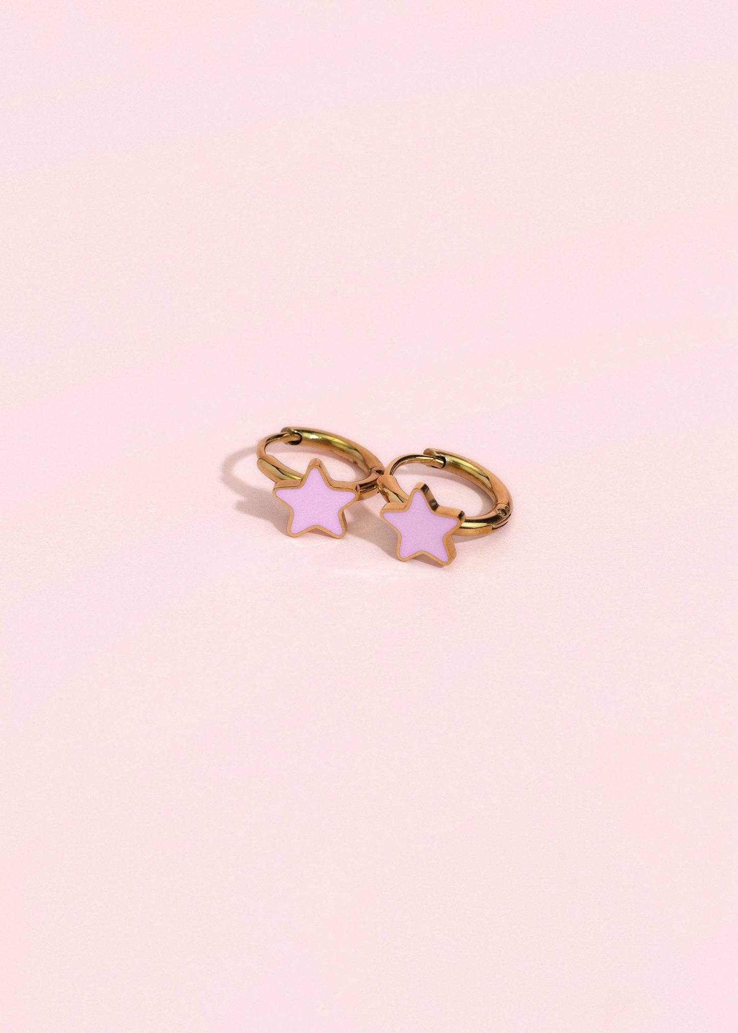 Pierced Co - Pink Star Huggie