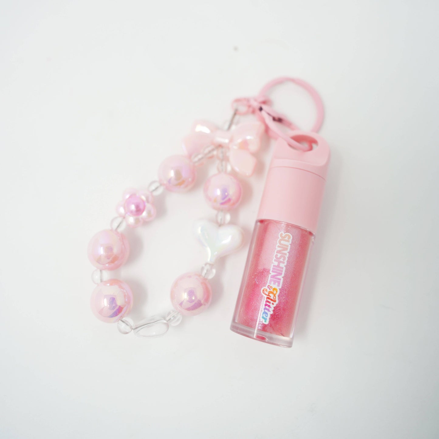 Sunshine & Glitter - Sparkle POP Pink Shimmer Lip Gloss Bag Charms