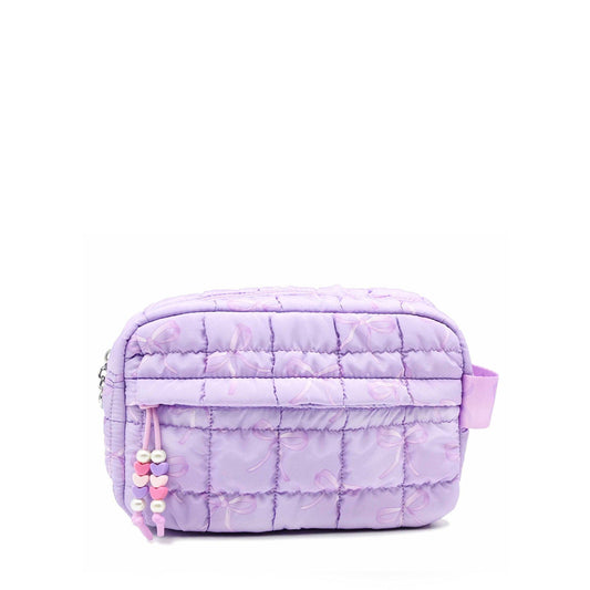 OMG Accessories - Quilted Scrunchies Bow Printed Pouch