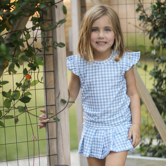 Dear Georgie Tennis Set - Gingham Blue