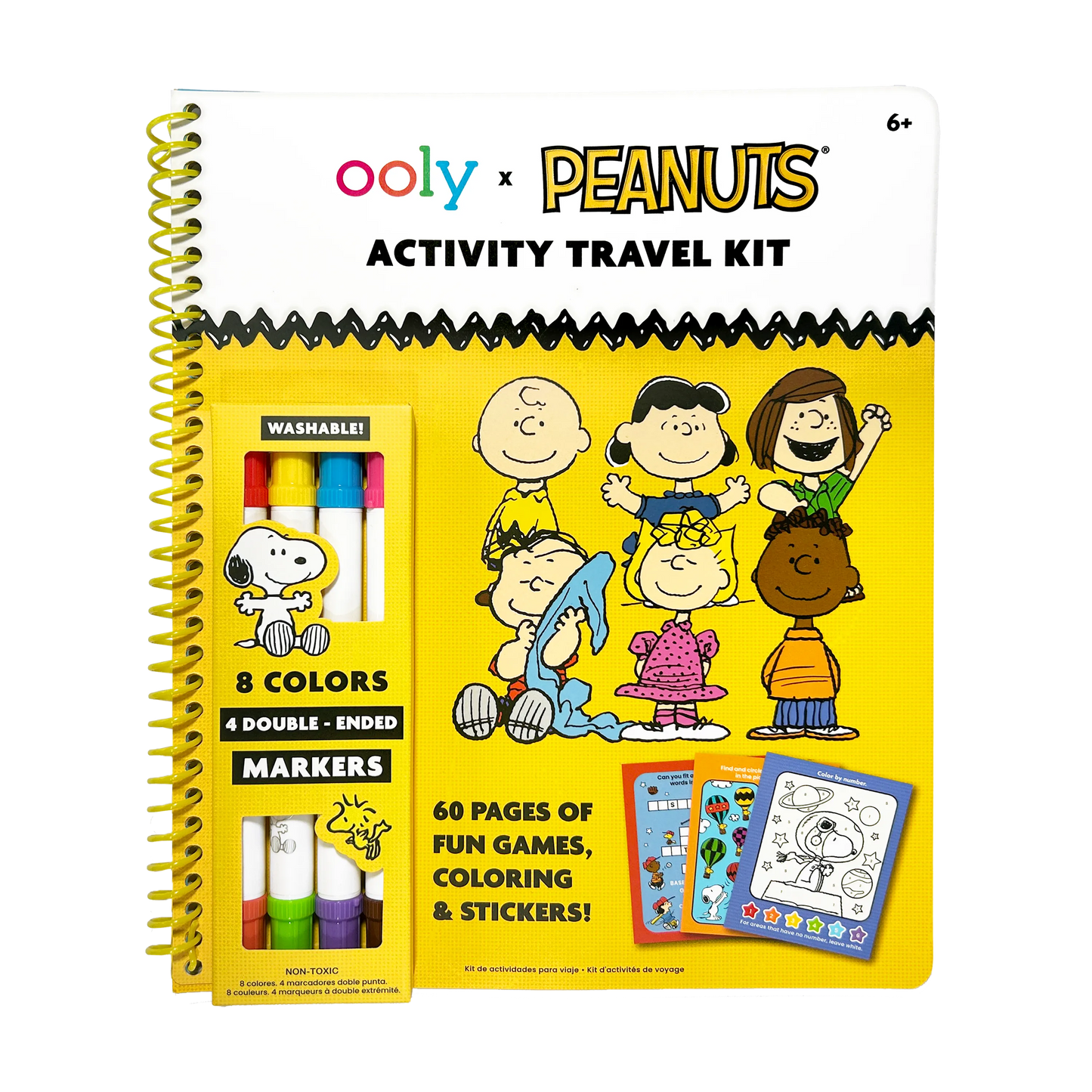 OOLY - OOLY x Peanuts Activity Travel Kit & Double-Ended Markers